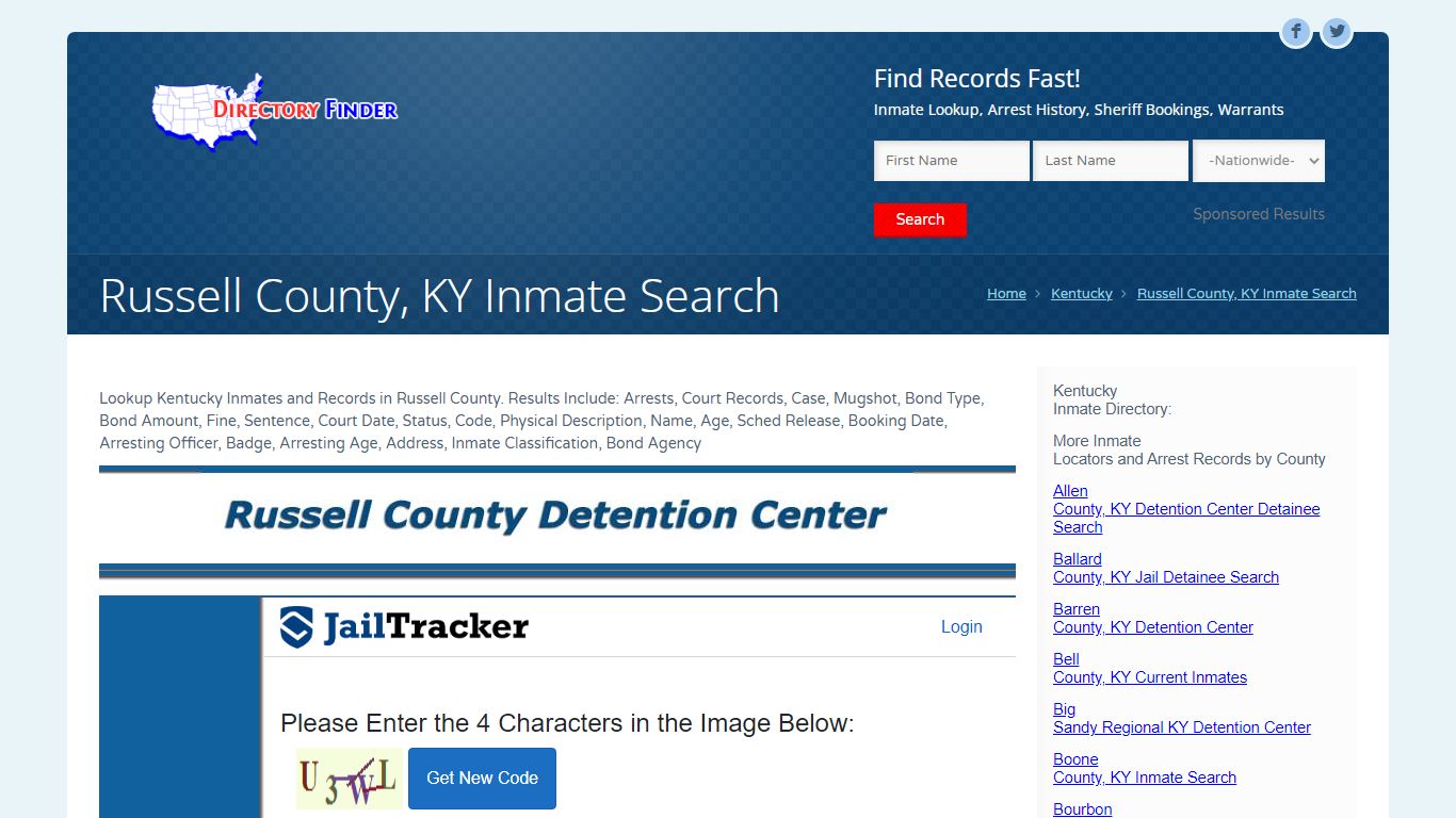 Russell County, KY Inmate Search | People Lookup - USDirectoryFinder